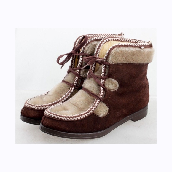 Stowe Shoes - Vintage Stowe After Ski Sherpa Lined Faux Fur Boot